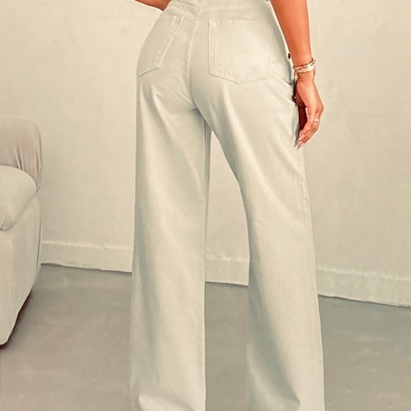 TALL GIRL straight leg denim cream sz 8(40) - Picture 1 of 8